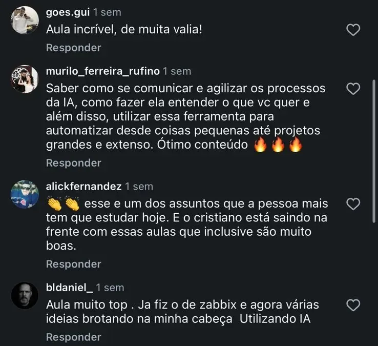 Depoimento de aluno 3